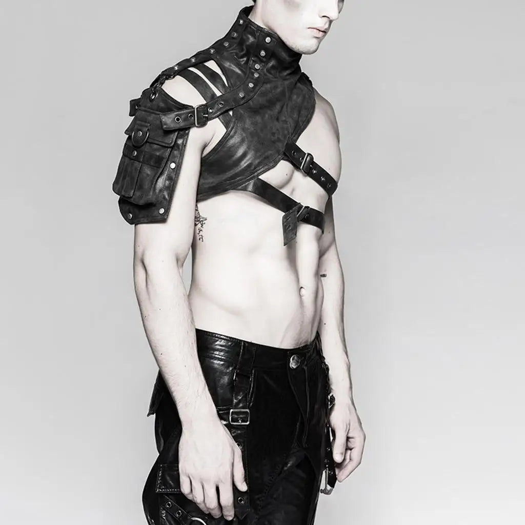 Steampunk Leather Pauldron Shoulder Arm Warrior Costume