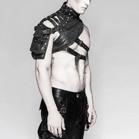 Steampunk Leather Pauldron Shoulder Arm Warrior Costume