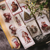 2 Sheet Vintage Christmas Snowman RUB ON Transfer Stickers Junk Journal DIY Scrapbooking