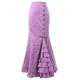 Gothic Long Steampunk Trumpet Skirts