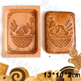 Wooden Cookie Mould Press Baking and Crafts