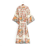 Annie's Floral Print Long Kimono