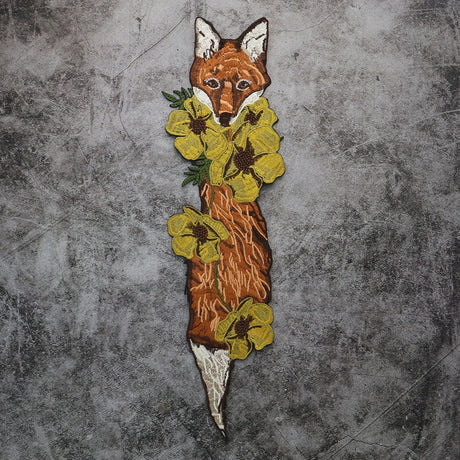 Embroidered Animal Patches Fox Black Cat Fish DIY Sew Craft