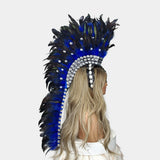 Handcrafted Feather Mohawk Headdresses Carnival Party Costumes
