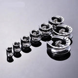 Stainless Steel Mushroom Saddle Ear Gauges Tunnels Expanders Plugs Earring Piercing Jewellery Double Flared 2PCS