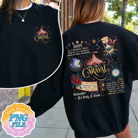Remember It's Only Game Sweatshirt Caraval Series Bookish Two-sided Pullover Book Fans Jumper