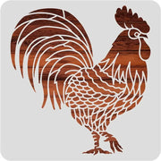 Large Rooster Plastic Painting Stencils 12x12inch