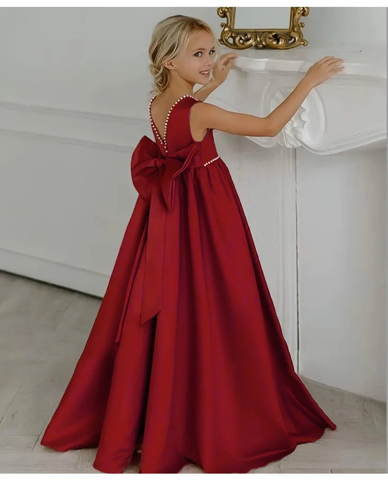 Girls' Evening Dress Children's Birthday Special Occassion Formal Dress Long Gown