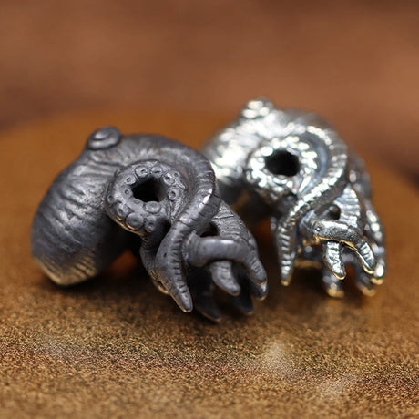 Octopus Brass Paracord Beads Lanyard Charm Dreadlock Beard Bead