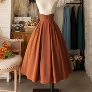 Victorian High Waist Midi Skirt