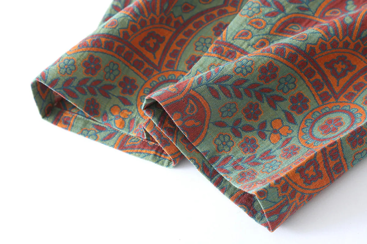 Sunday Mornings Paisley Pyjamas 2 Piece Cotton Loungewear Sleepwear