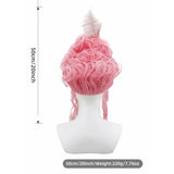 Pink Fluffy High-Top Cosplay Wig Queen's Hairstyle with Feather Flowers