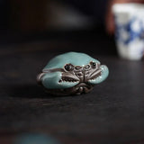 Kiln Cracked Glaze Crab Tea Pet Handmade Tea Ceremony Decoration