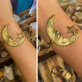 Golden Moon Star Arm Cuff Bracelet Bangle
