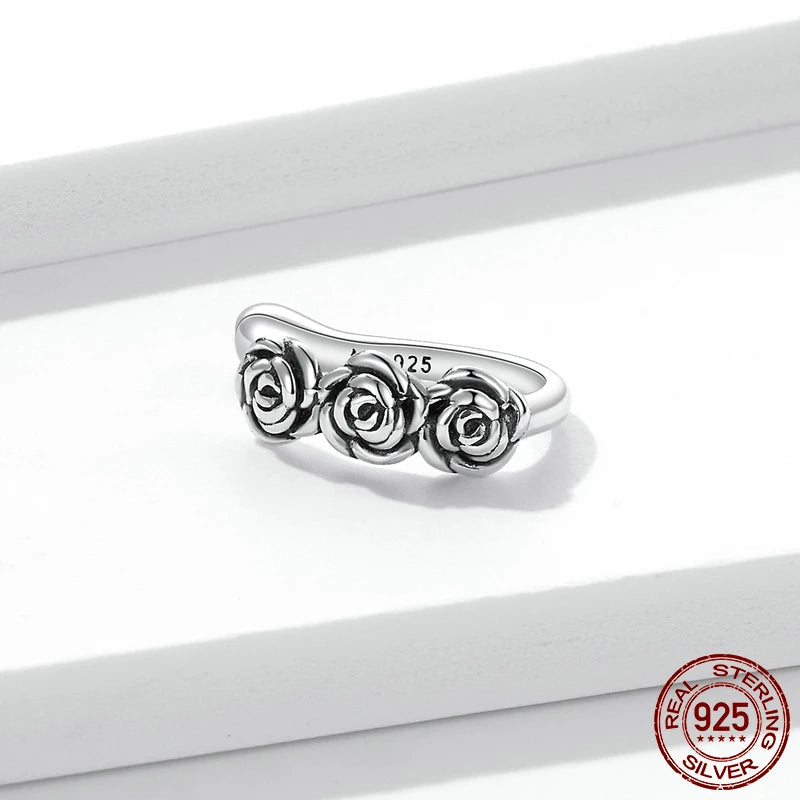 925 Sterling Silver Rose Dragonfly Ear Clips