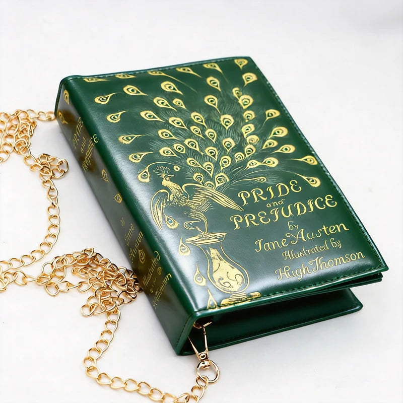 Pride and Prejudice Green Purse Handbag for Book Lovers