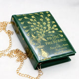 Pride and Prejudice Green Purse Handbag for Book Lovers