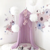 Netting Pompoms Canopy Decoration Nursery Kids Room Decor