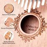Kalimba Thumb Piano 17 Keys Mahogany Wood Musical Instrument