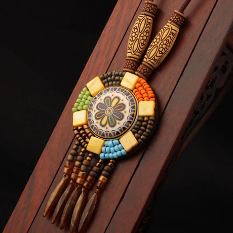 Handmade Beaded Leather Boho Necklaces