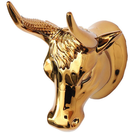 Gilded Guitar Hook Ox Head Hanging Storage Ukulele Stringed Musical Instrument Display Hook