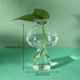 Mushroom Glass Vase Plant Hydroponic Terrarium Vase
