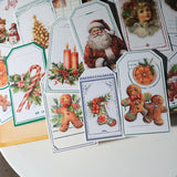 Vintage Christmas RUB ON Transfer Sticker Pack Junk Journal DIY Scrapbooking