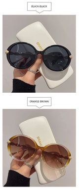 Shania's Round Sunglasses Oversized Vintage Shades