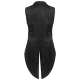 Steampunk Renaissance Jacquard Waistcoat Cosplay Swallowtail Jacket Vest