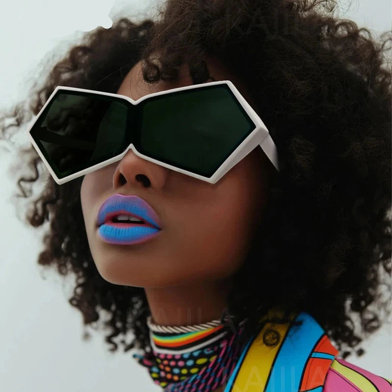 Oversized Futuristic Goggle Sunglasses