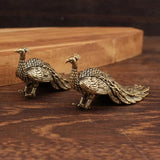 Brass Peacock Figure Tea Pet