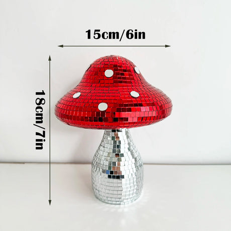 Disco Mushroom Mirror Ball Ornament Home Decor