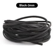 Flat Genuine Leather Cord Rope 3/5mm