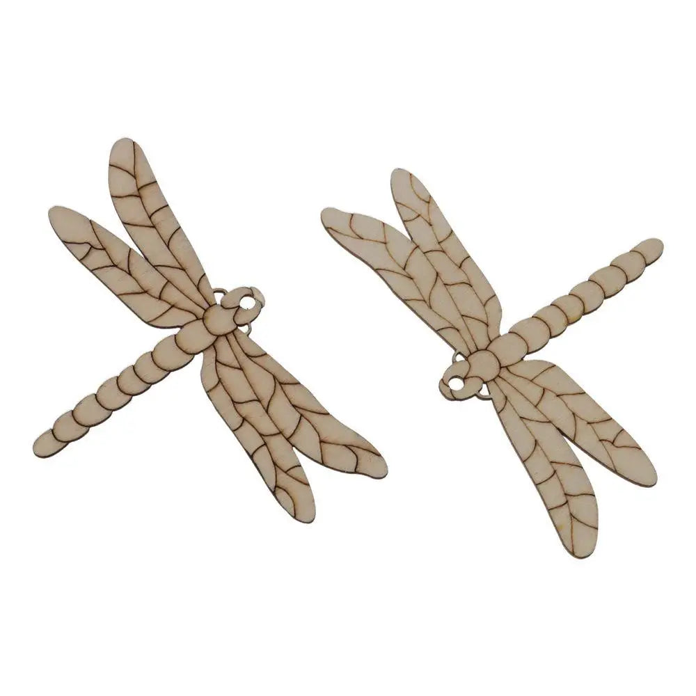 30pcs Wooden Dragonfly Shaped Cutouts Unfinished Wood Slices DIY Craft