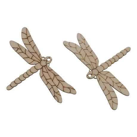 30pcs Wooden Dragonfly Shaped Cutouts Unfinished Wood Slices DIY Craft