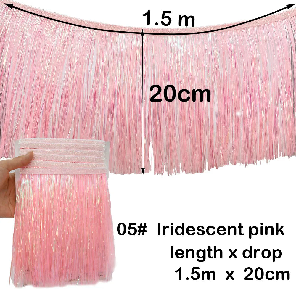 1.5m Gorgeous Fringe Tassel Banner Party Foil Garlands Wall Ceiling Decoration