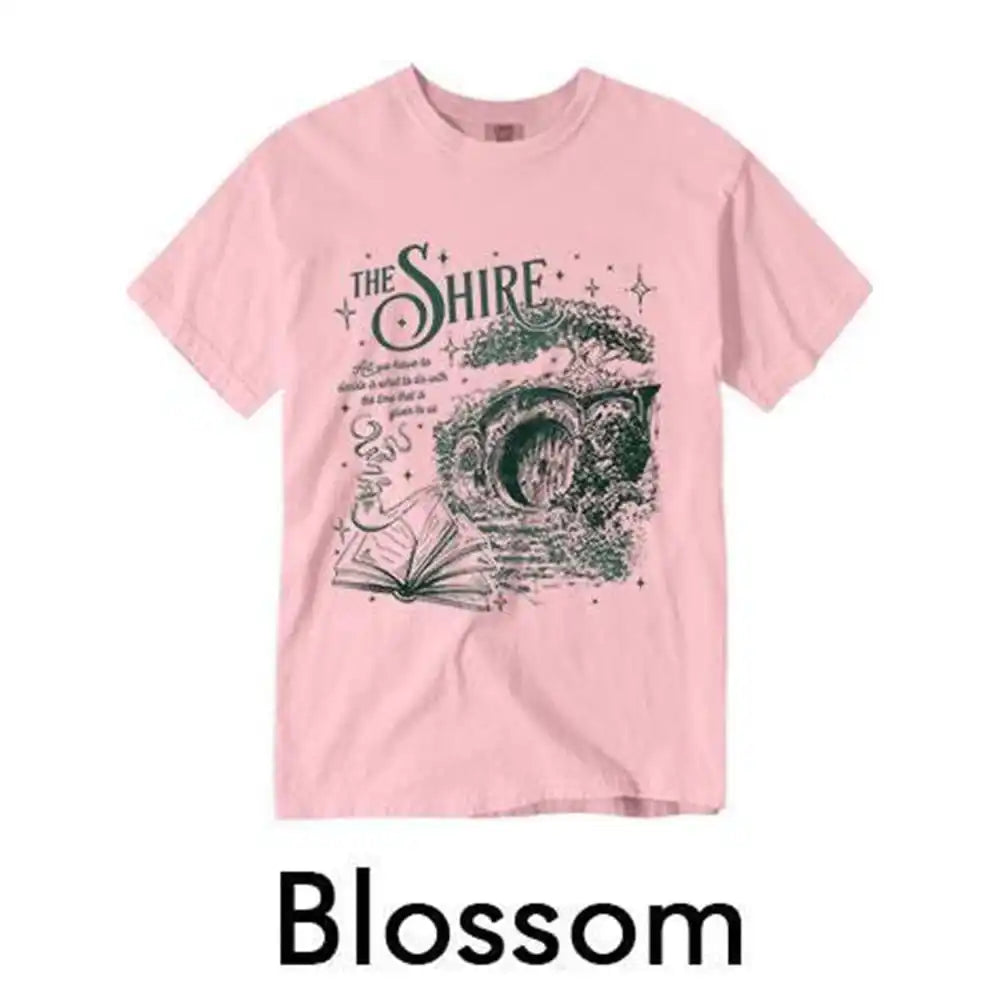 The Shire LOTR Unisex T-Shirt Cotton Tee Fantasy Book Lover Second Breakfast