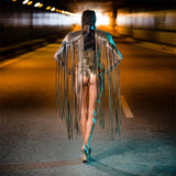 Lassiter's Sequins Long Tassel Wings Unisex Party Cape
