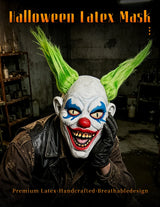 Scary Clown Latex Mask Halloween Cosplay Costume Accessories Props Movie Horror Mask