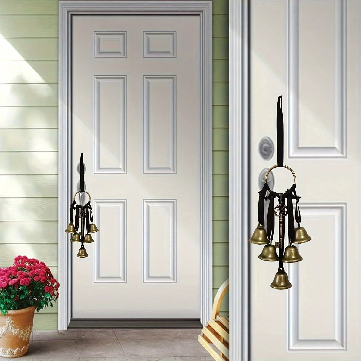 Iron Witch Wind Chimes Door Handle Decorative Bells Home Protection