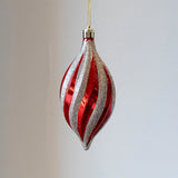 Red Christmas Tree Ornaments Shatterproof Plastic Glitter Little Bear Balls Acorn