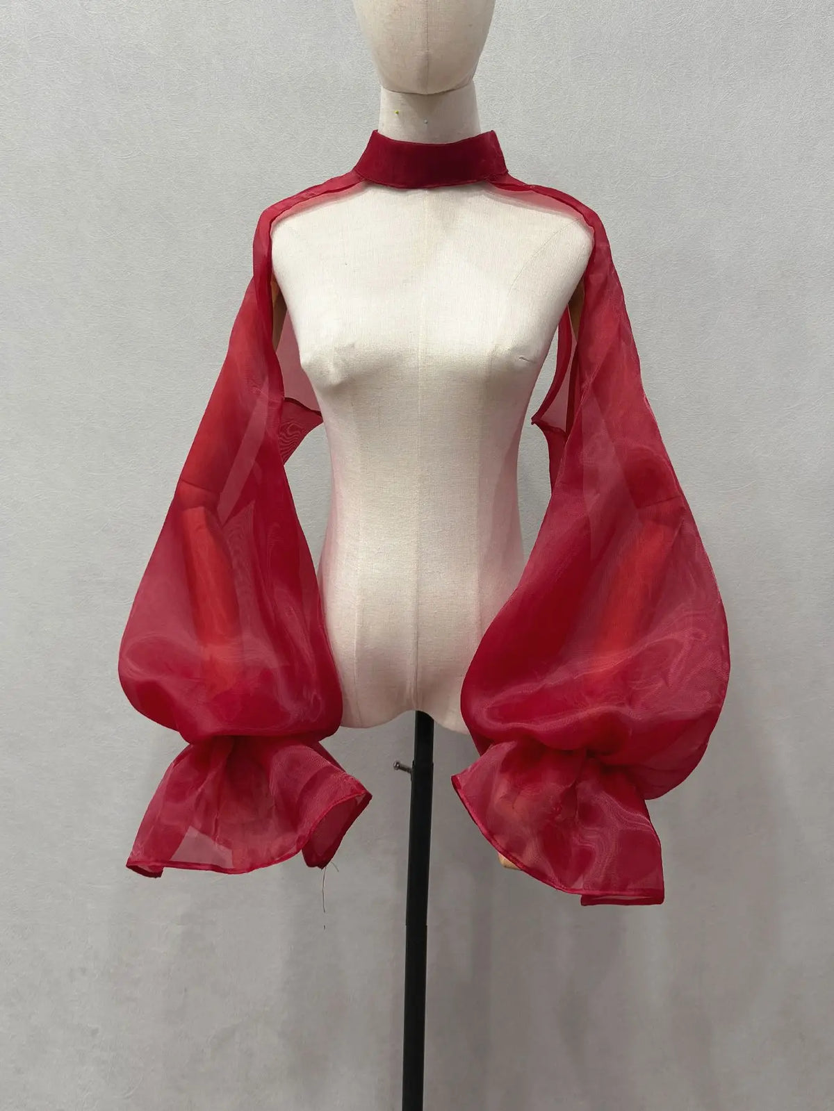 Chiffon Full Sleeves Shoulder Neck Covers Cosplay Dance Performance Wear