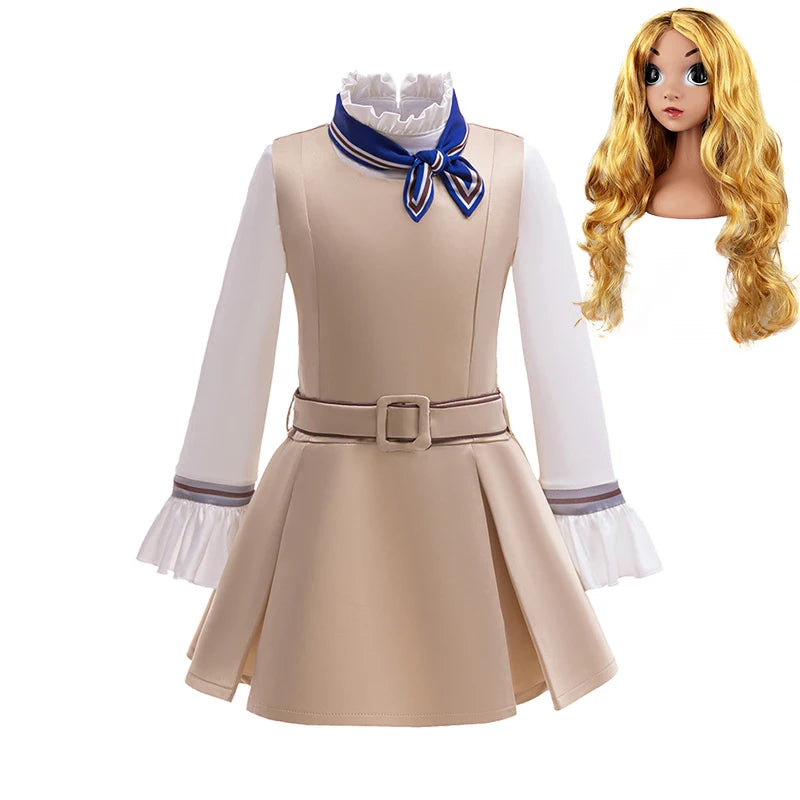 M3GAN Gemma Dress Girls Halloween Cosplay Horror Movies Children's Thriller Costumes