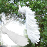 White Peacock Light Weight Christmas Tree Decoration