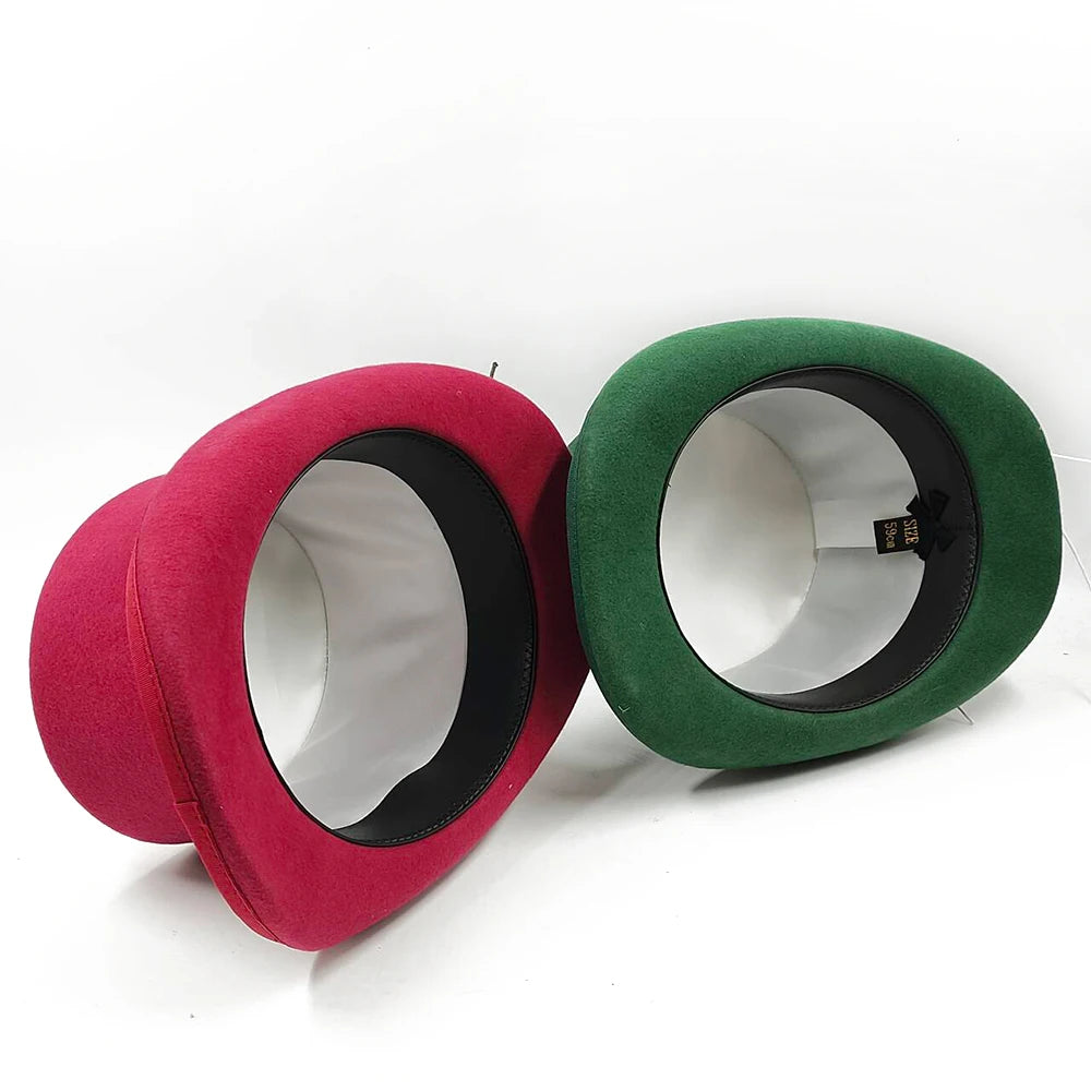100% Fun 100% Wool Top Hats Green Red Brown Grey Navy Pink Red White Black