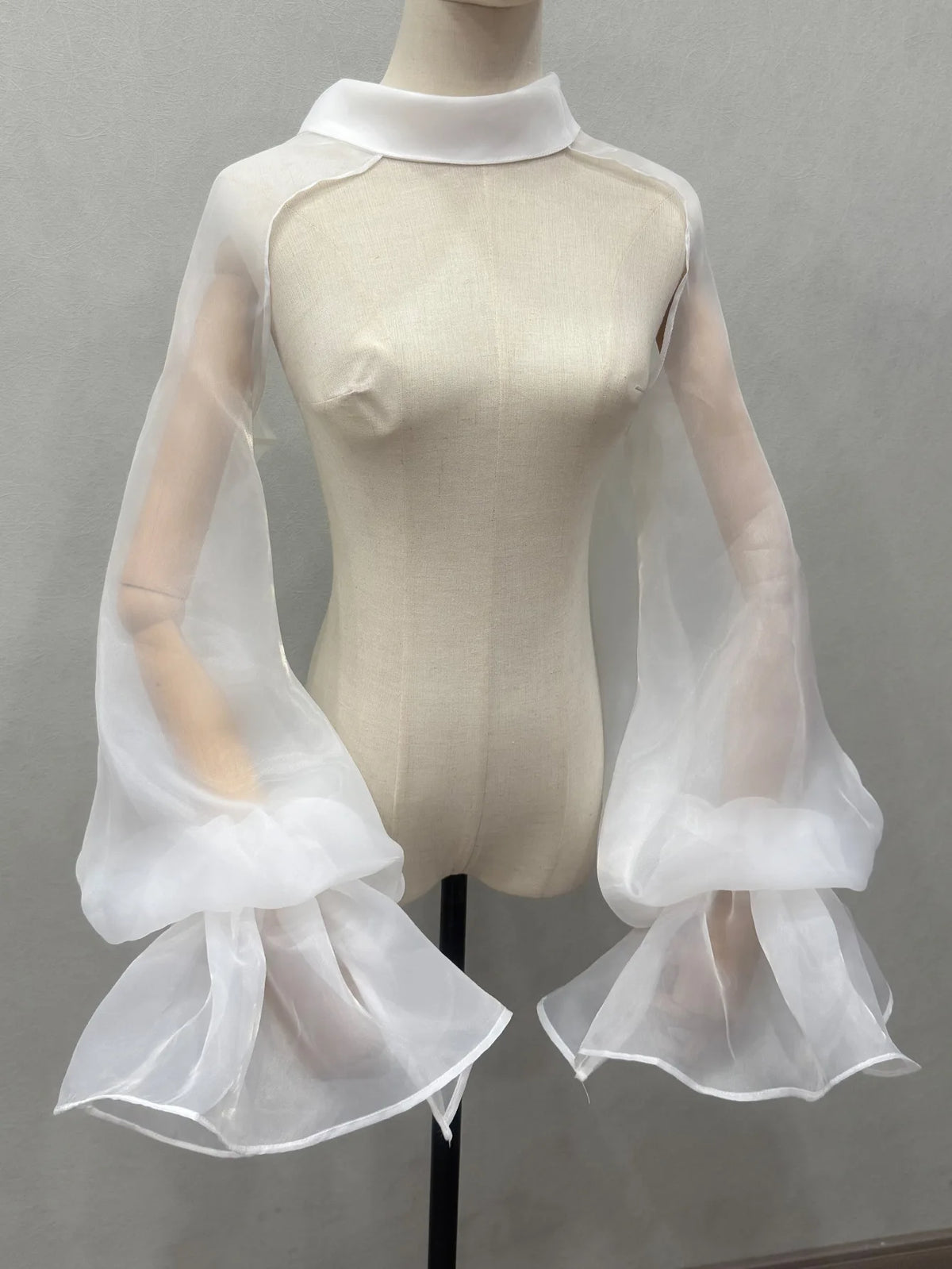 Chiffon Full Sleeves Shoulder Neck Covers Cosplay Dance Performance Wear