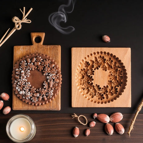 Even More Wooden Cookie Moulds Embossed Biscuit Press Cutter Moulds, Fish, Tiger, Horse, Squirrel, Seasonal