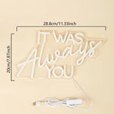 LED Neon Signs It Was Always You USB Night Light 3D Wall Art