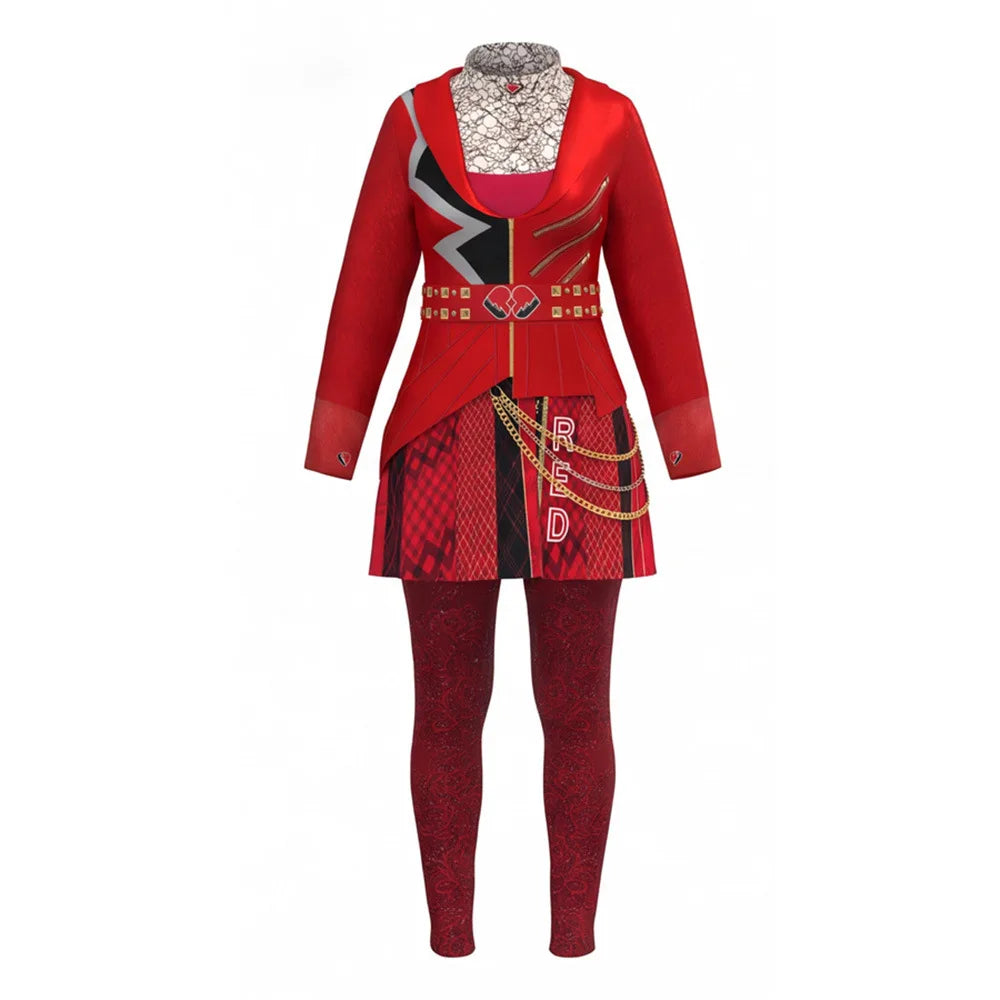 Red Descendants Wicked Wonderland Cosplay Set Halloween Costume