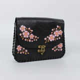 Spring Cherry Blossom Faux Leather Belt Bag Medieval Cosplay